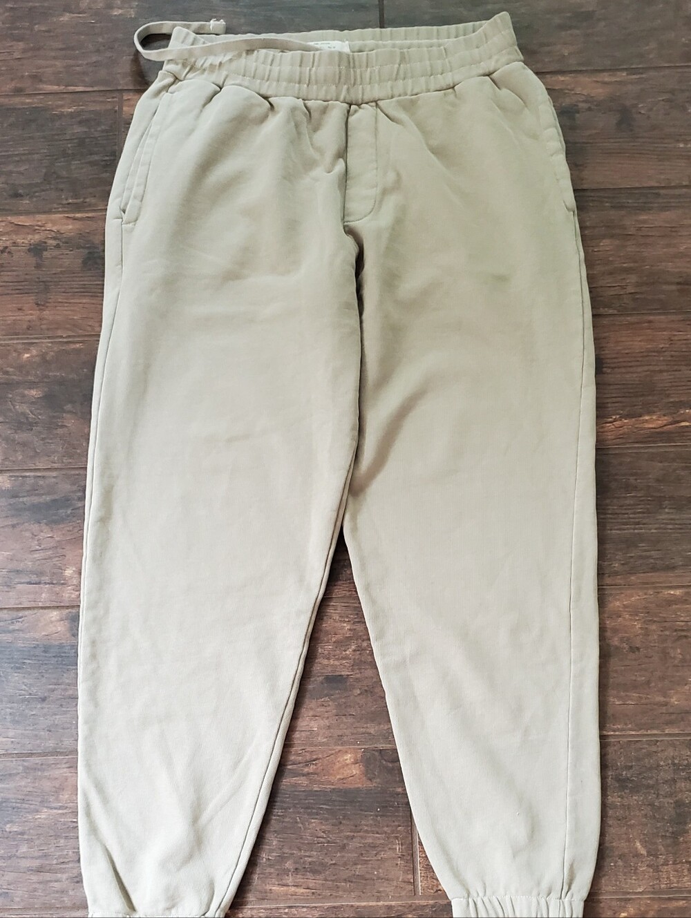 Zara Men's Blue Organic Cotton Sweatpants Large, Pull-On, Drawstring